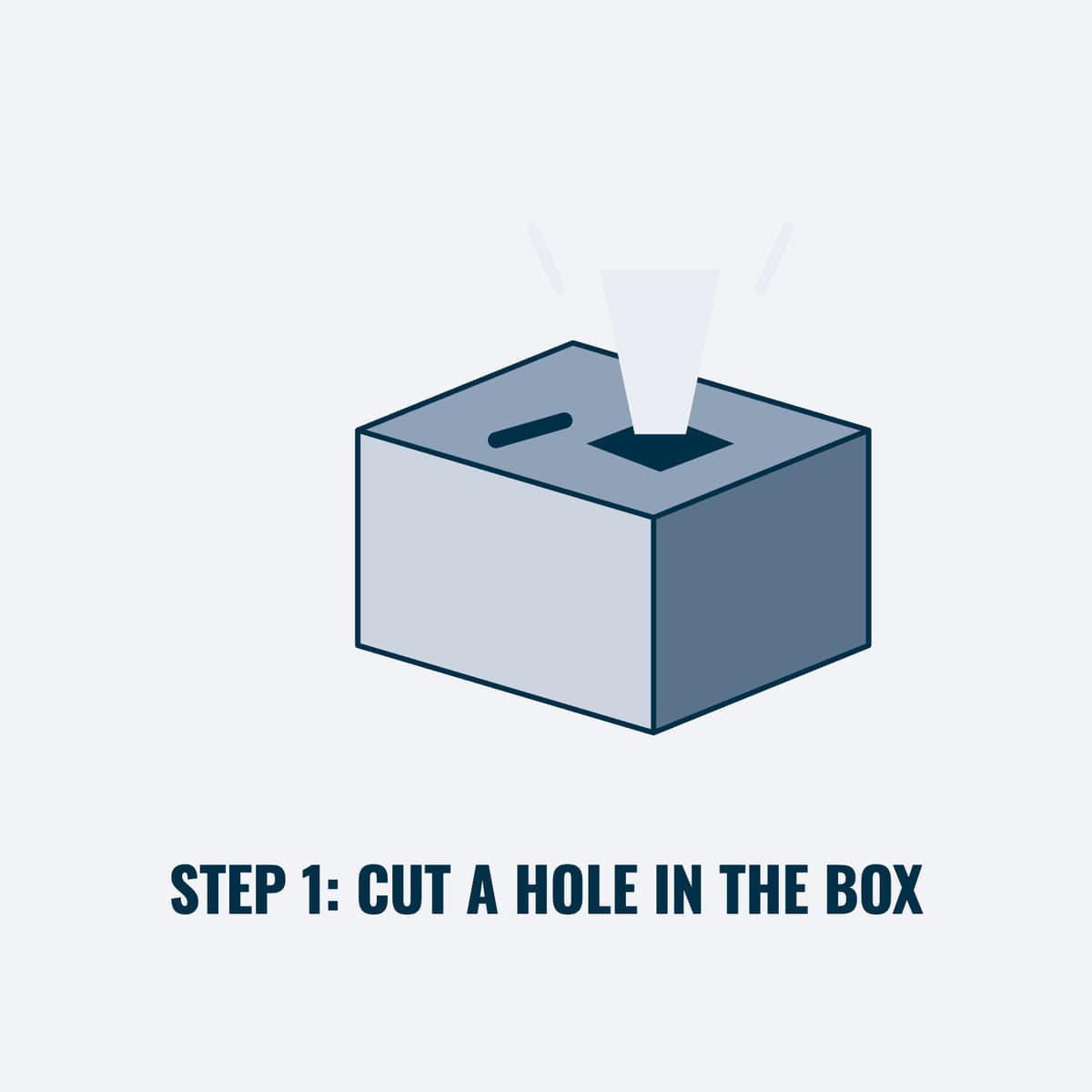 Step 1: Cut a Hole in the Box (Yes, that’s the reference. No, I’m not explaining it.)