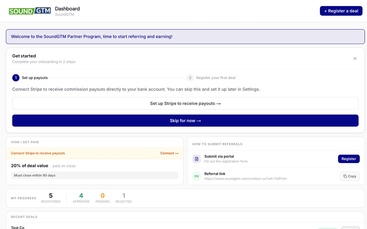 Partner portal